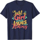 Just A Girl Who Loves Hiking Gift T-Shirt - T-Shirt | Navy