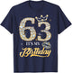 It's My 63rd Birthday Diamond Shoes 63 Years Old Women T-Shirt - T-Shirt | Navy