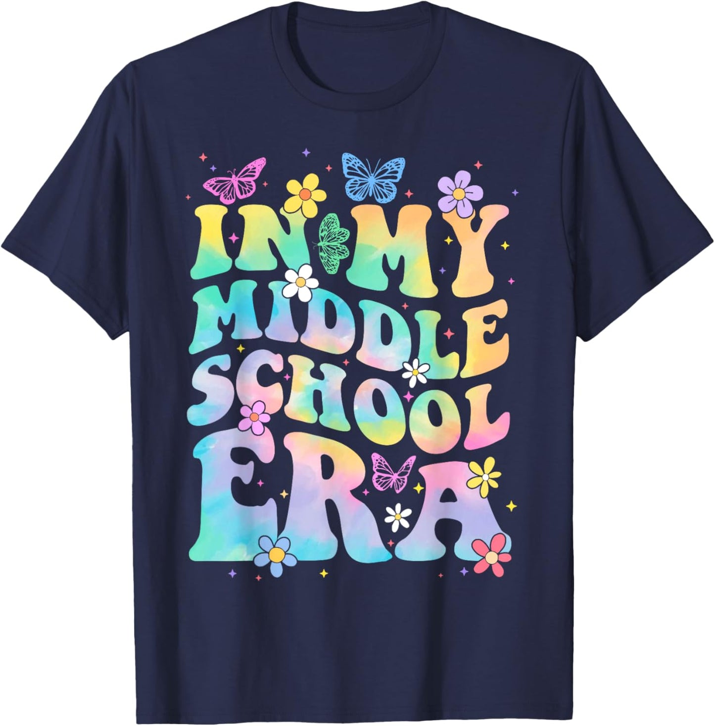 In My Middle School Era Back To School Outfits For Teacher Men Women Girls Kids T-Shirt - T-Shirt | Navy