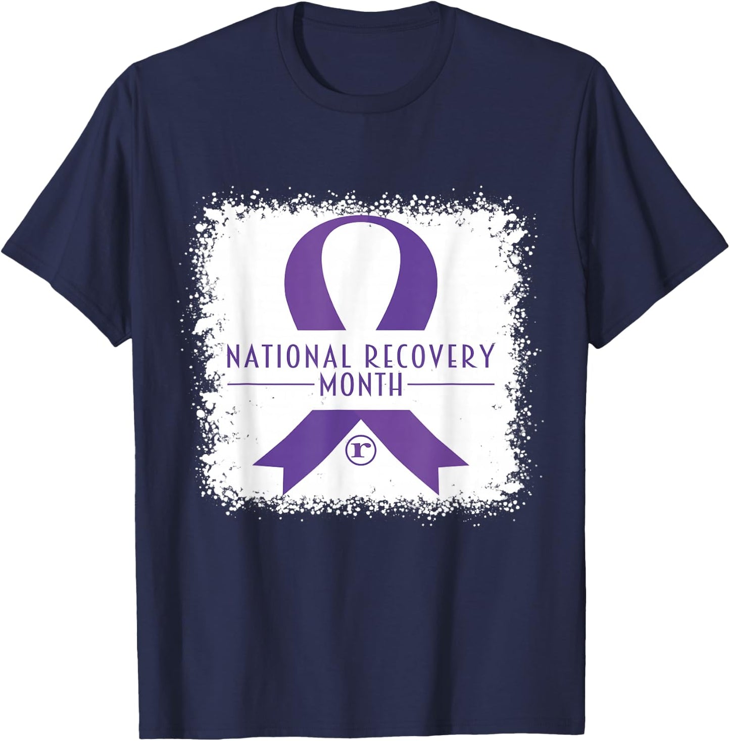 National Recovery Month Warrior Addiction Recovery Awareness T-Shirt - T-Shirt | Navy