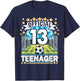 13 Years Official Teenager Soccer 13th Birthday Boy Girl T-Shirt - T-Shirt | Navy