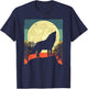 Cool Wolf Design Women Vintage Wolf Howling Animal T-Shirt - T-Shirt | Navy