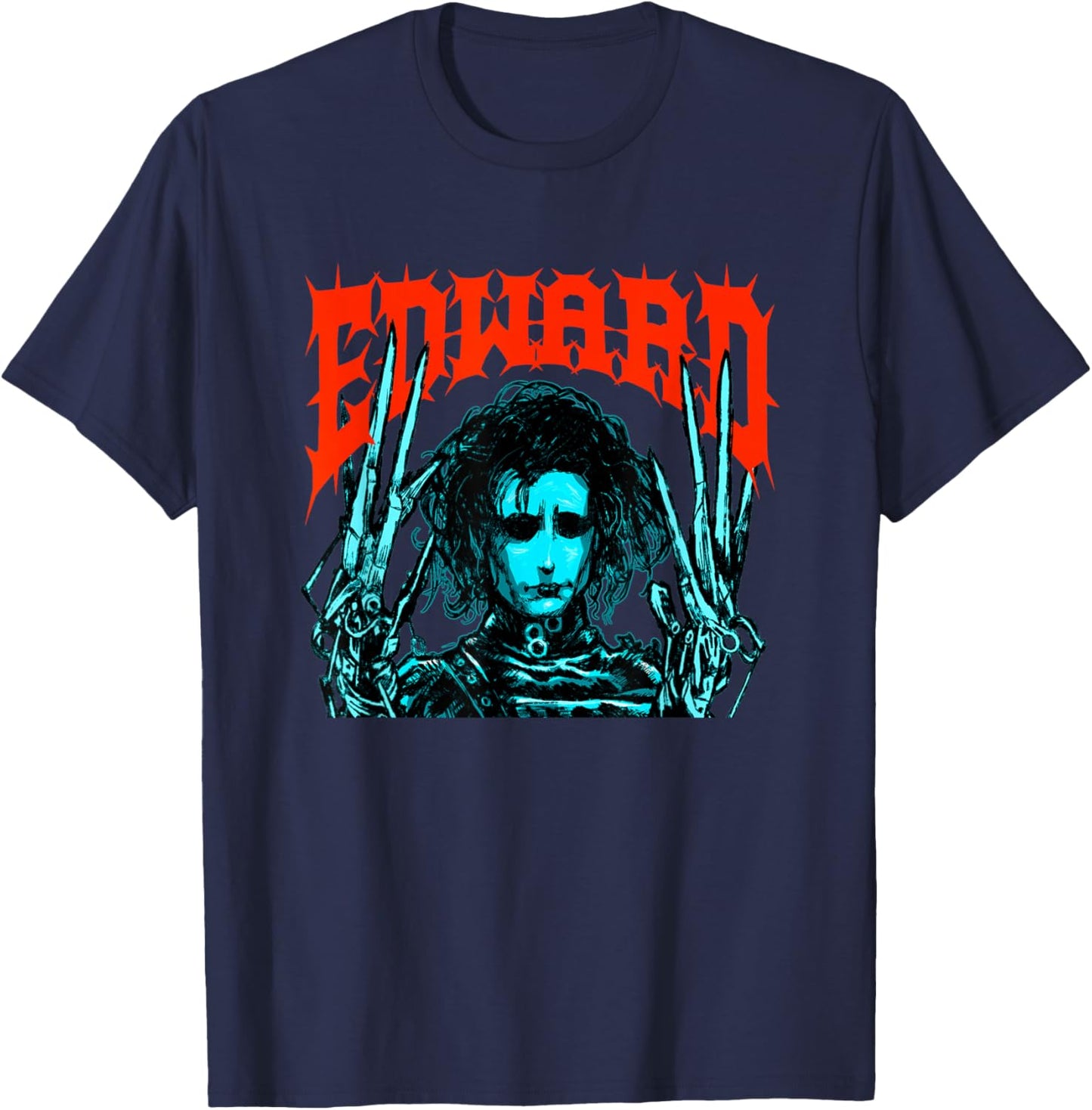 Edward Scissorhands Vintage Gothic Edward T-Shirt - T-Shirt | Navy