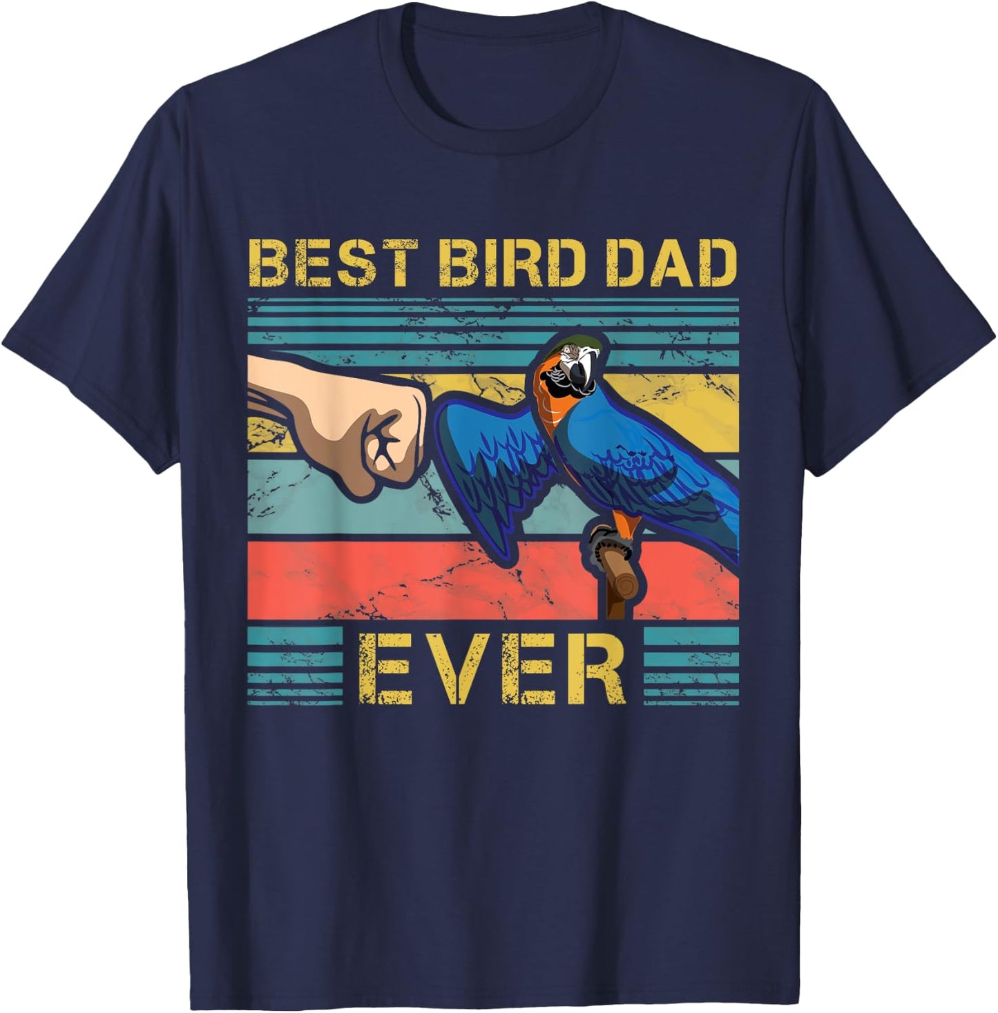 Parrot Dad Funny Parrot Enthusiast Birds Lover Father T-Shirt - T-Shirt | Navy