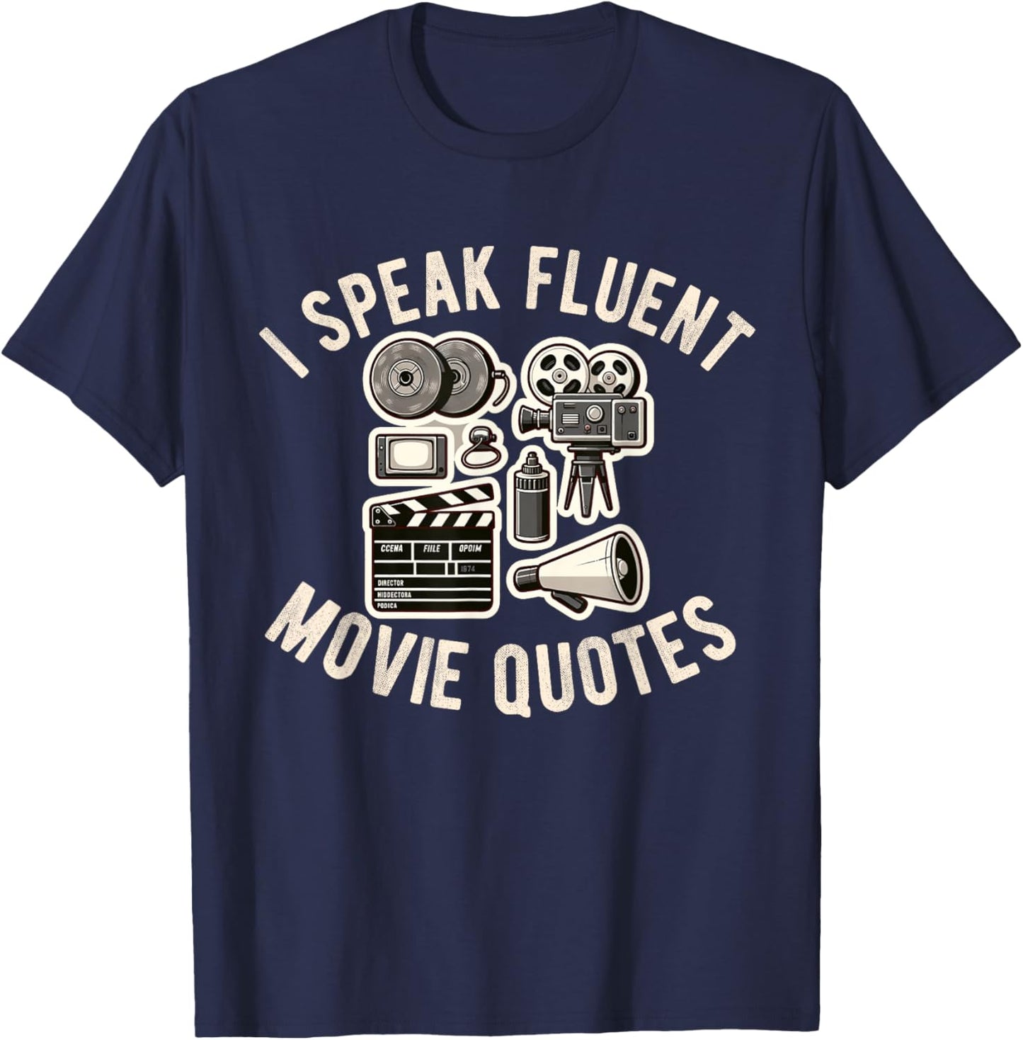 Movie Critic Cinema Film Fan Lover Funny Reviewer Director T-Shirt - T-Shirt | Navy