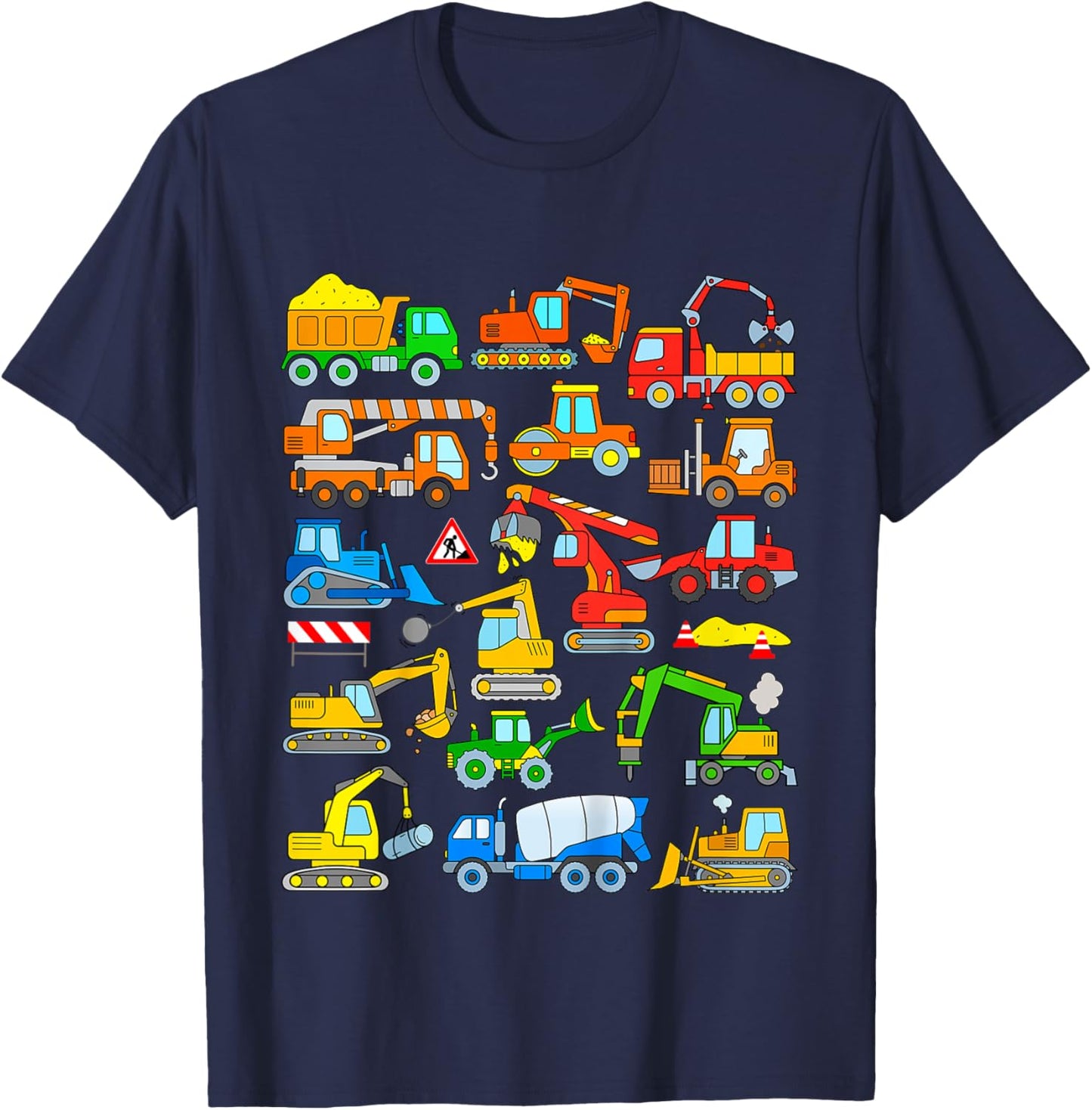 Kids Diggers Excavators Toddler Boys T-Shirt - T-Shirt | Navy
