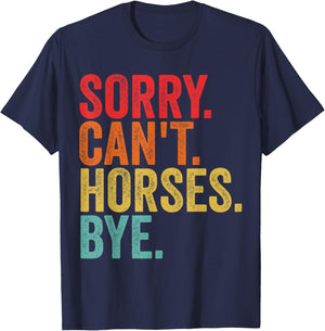Funny Horse Shirt Women Boys or Girls T-Shirt - T-Shirt | Navy
