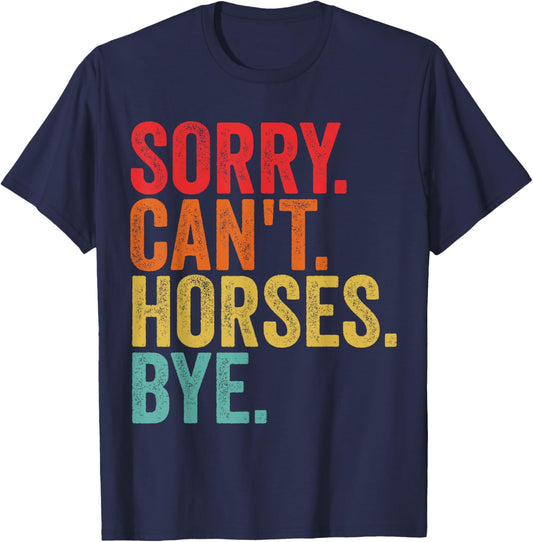 Funny Horse Shirt Women Boys or Girls T-Shirt - T-Shirt | Navy