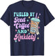 Fueled By Iced Coffee And Anxiety T-Shirt - T-Shirt | Navy