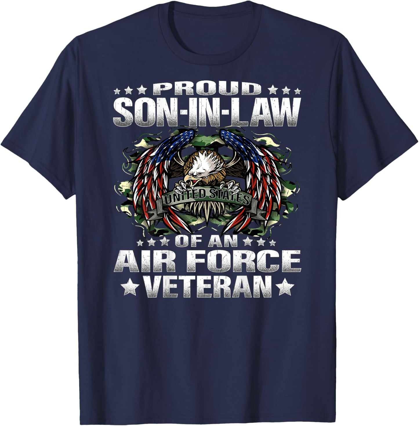 Proud Son-In-Law Of An Air Force Veteran Vet's Family T-Shirt - T-Shirt | Navy