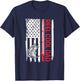 Reel Cool Dad Fishing American Flag Funny Grandpa T-Shirt - T-Shirt | Navy