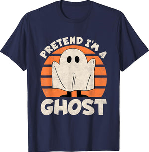 Pretend I'm A Ghost, Kids Halloween T-Shirt - T-Shirt | Navy
