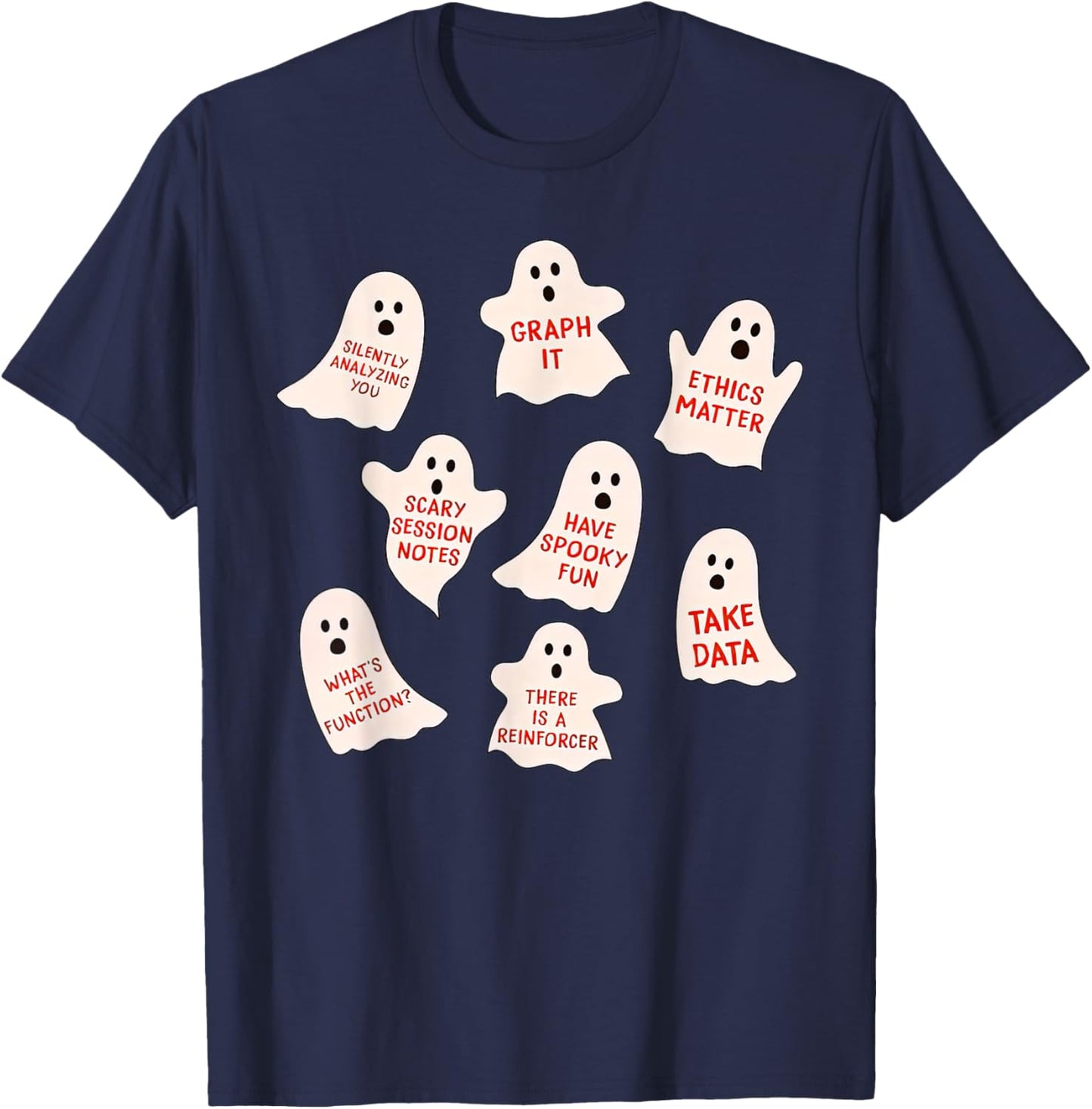 ABA Halloween Behavior Fall Applied Behavior Analysis T-Shirt - T-Shirt | Navy
