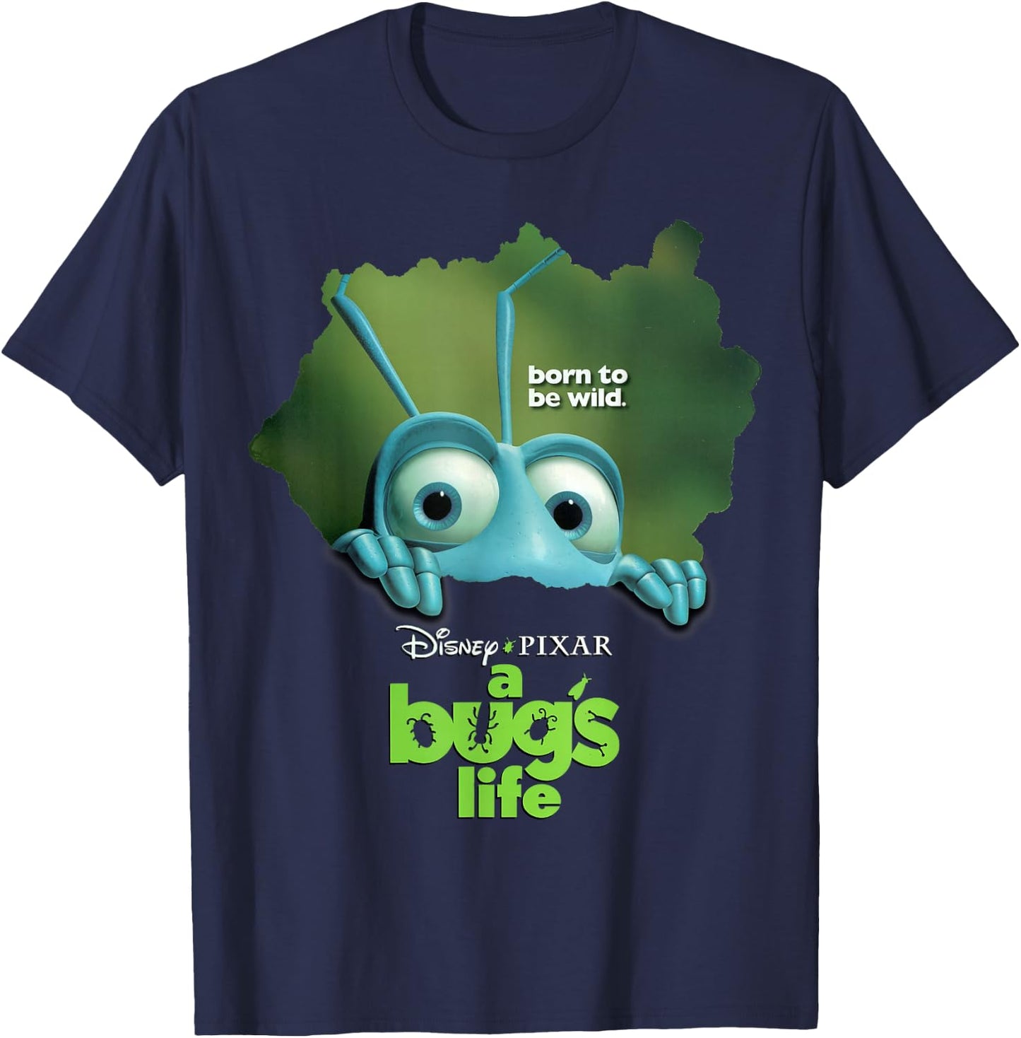 Disney Pixar A Bug's Life Flik Movie Poster Graphic T-Shirt - T-Shirt | Navy