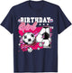Funny Soccer Birthday 4 Year Old 4th Birthday Girl Soccer T-Shirt - T-Shirt | Navy