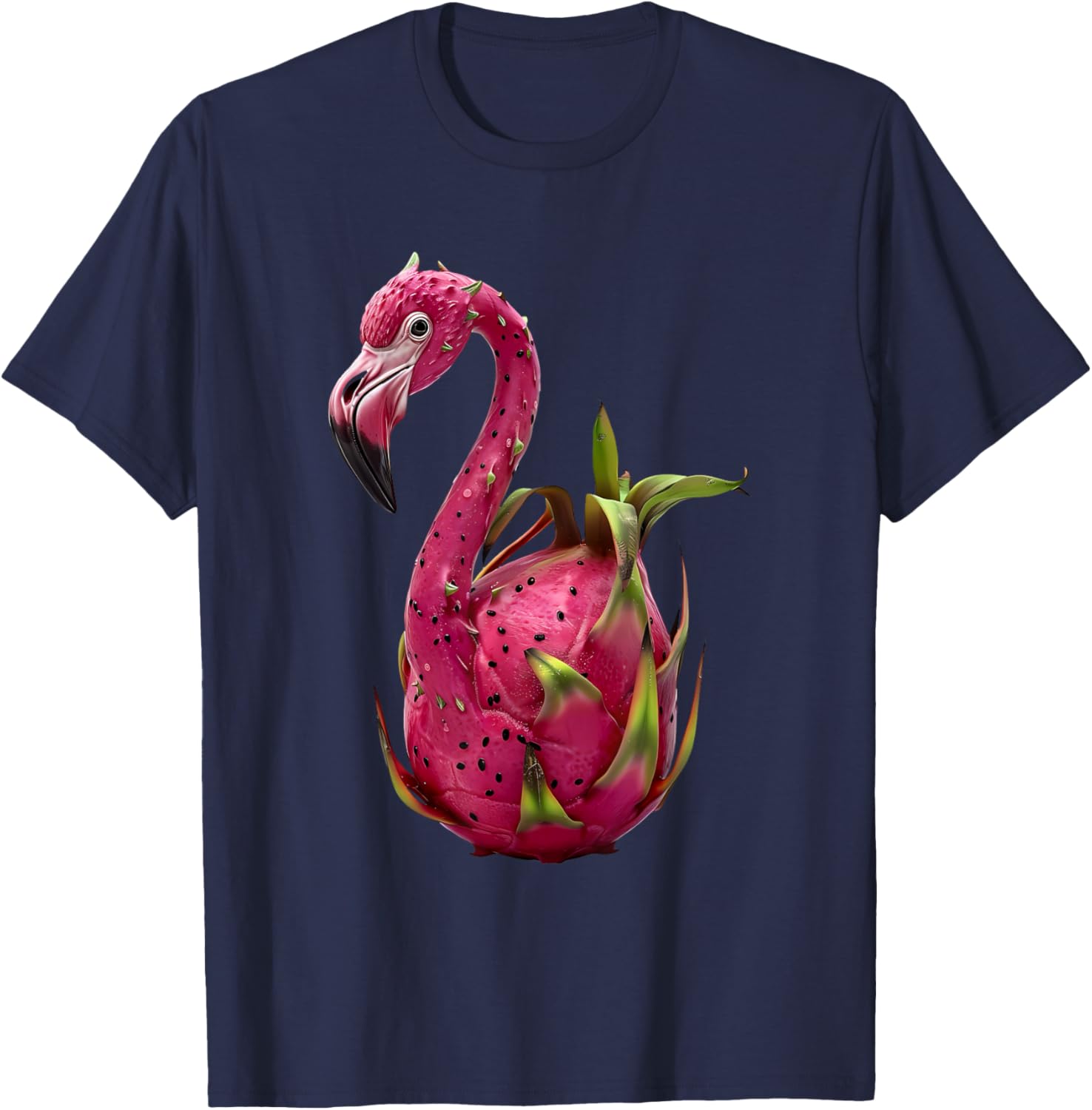 Flamingo Dragon Fruit T-Shirt - T-Shirt | Navy