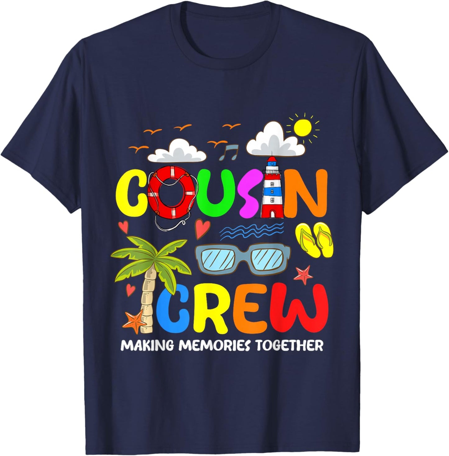 Cousin Cruise Summer Vacation Memories Trip Cousin Crew Kids T-Shirt - T-Shirt | Navy