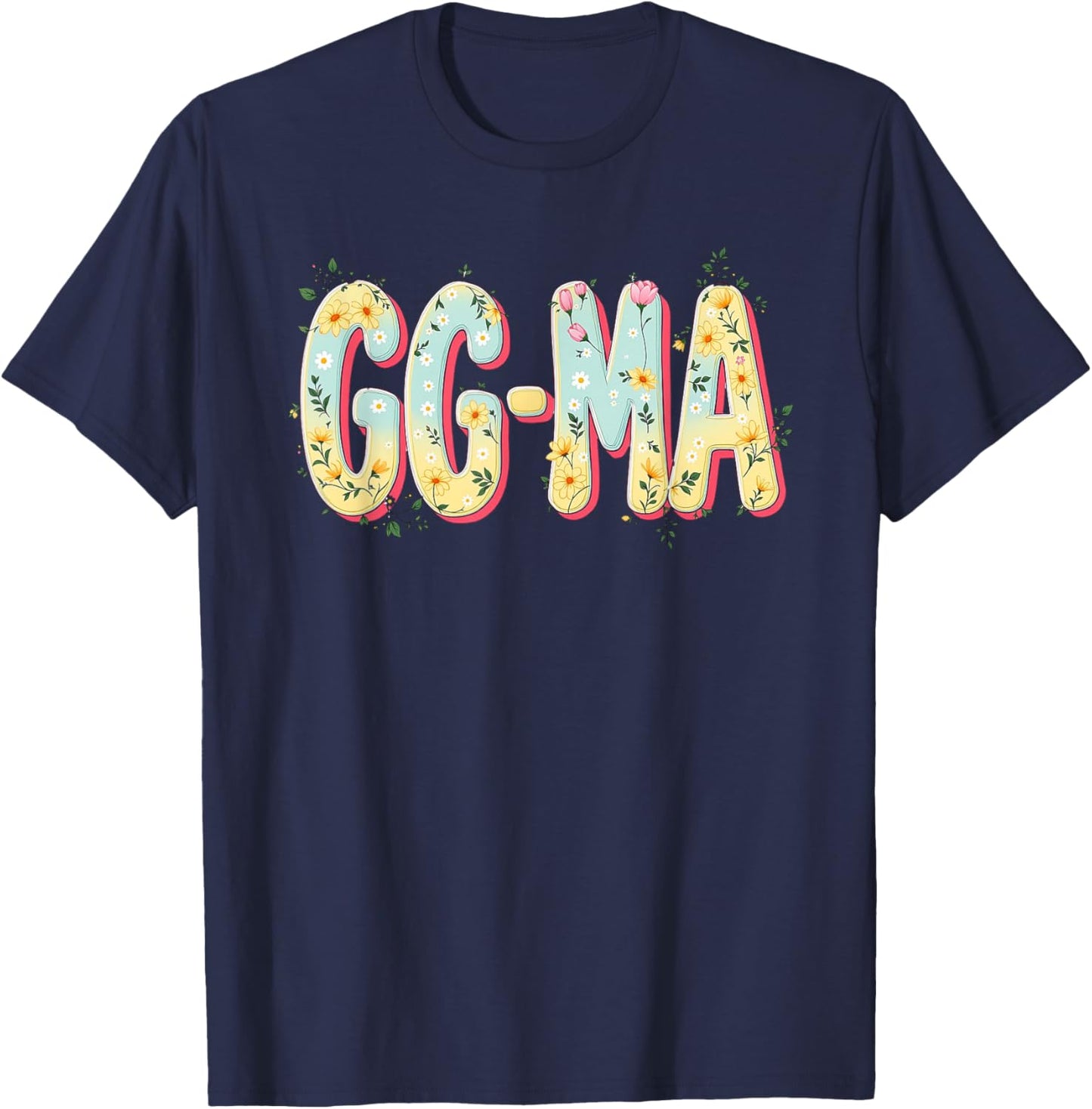 Wildflowers GG-MA Floral Mother's Day GG-MA T-Shirt - T-Shirt | Navy