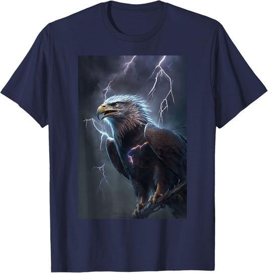 Eagle Lightning Thunder T-Shirt - T-Shirt | Navy