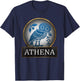 Athena Owl Symbol of Greek Goddess of Wisdom and T-Shirt - T-Shirt | Navy