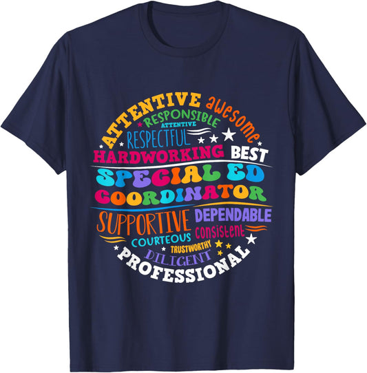 Special Education Teacher Special ED Coordinator Life SPED T-Shirt - T-Shirt | Navy