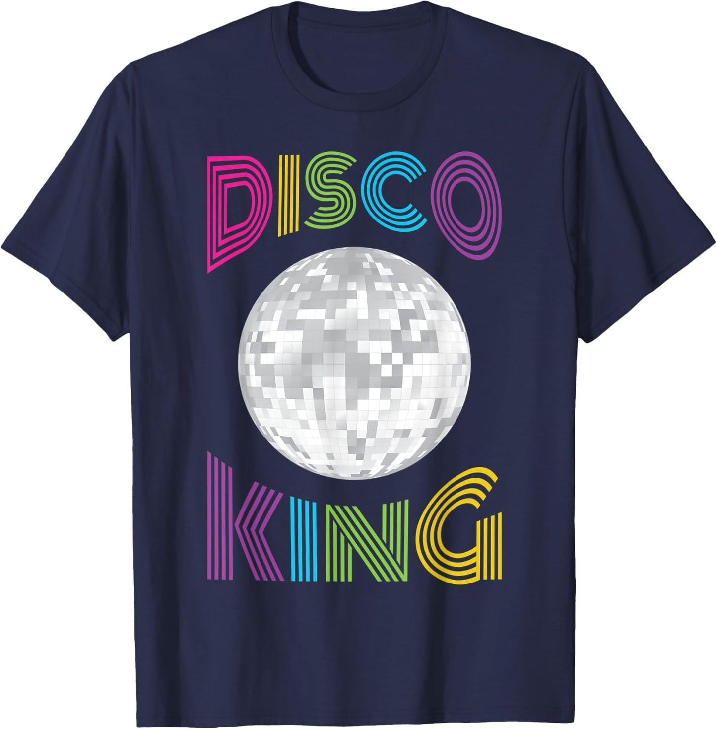 70s Seventies Disco King Halloween Costume Nostalgia T-Shirt - T-Shirt | Navy
