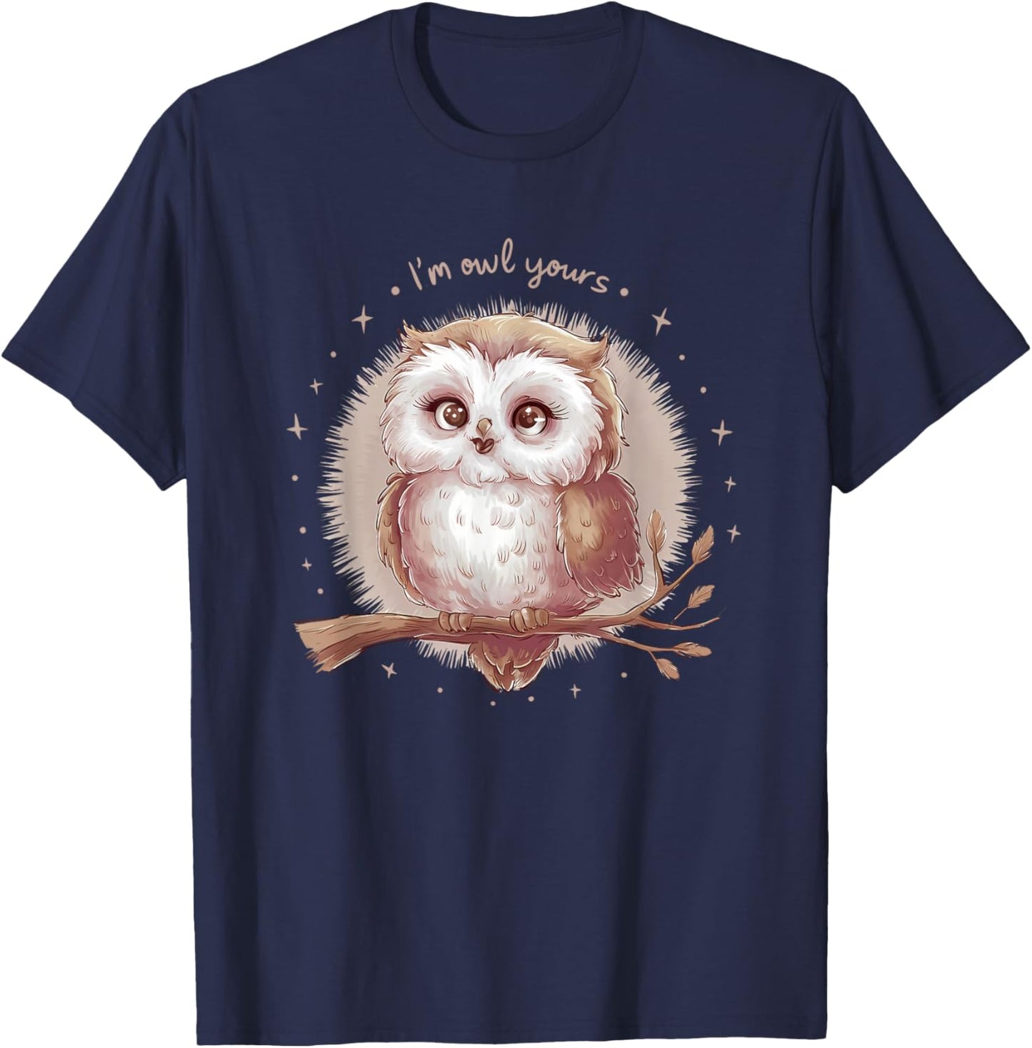 I'm Owl Yours Cute Romantic Owl Pun T-Shirt - T-Shirt | Navy