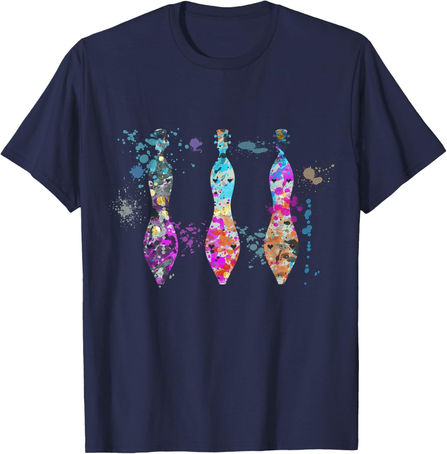 Dulcimer Instrument Silhouette Dulcimers T-Shirt - T-Shirt | Navy