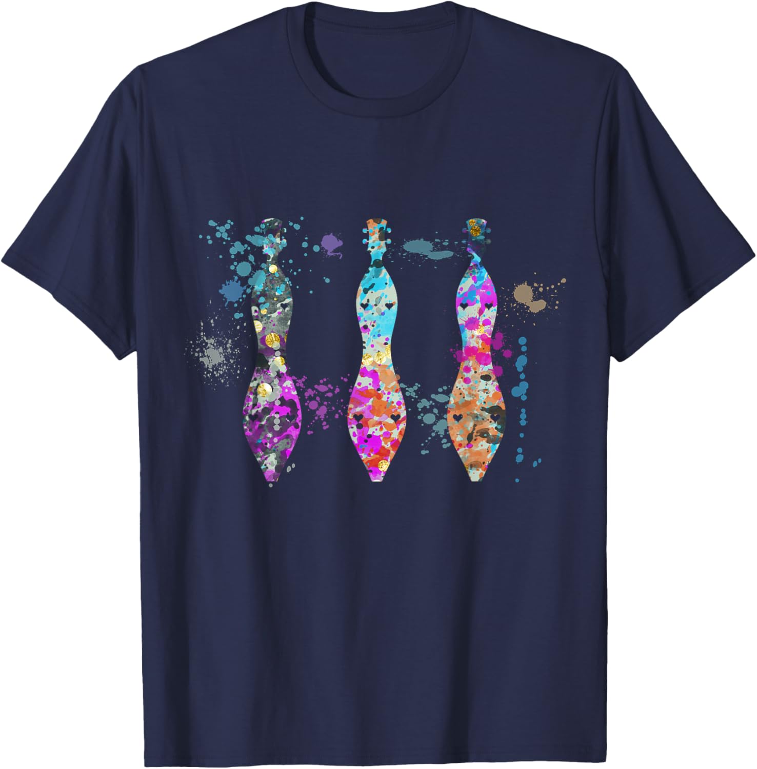 Dulcimer Instrument Silhouette Dulcimers T-Shirt - T-Shirt | Navy