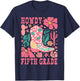 Howdy Fifth Grade Western 5th Grade Teacher Cowboy Cowgirls T-Shirt - T-Shirt | Navy