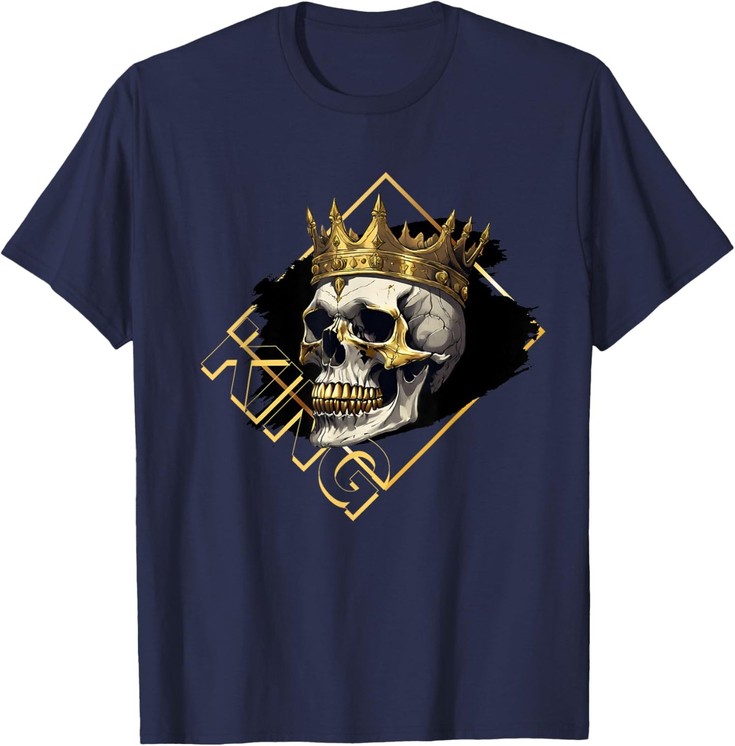 King Skull Crown Men's Graphic Graphic T-Shirt - T-Shirt | Navy