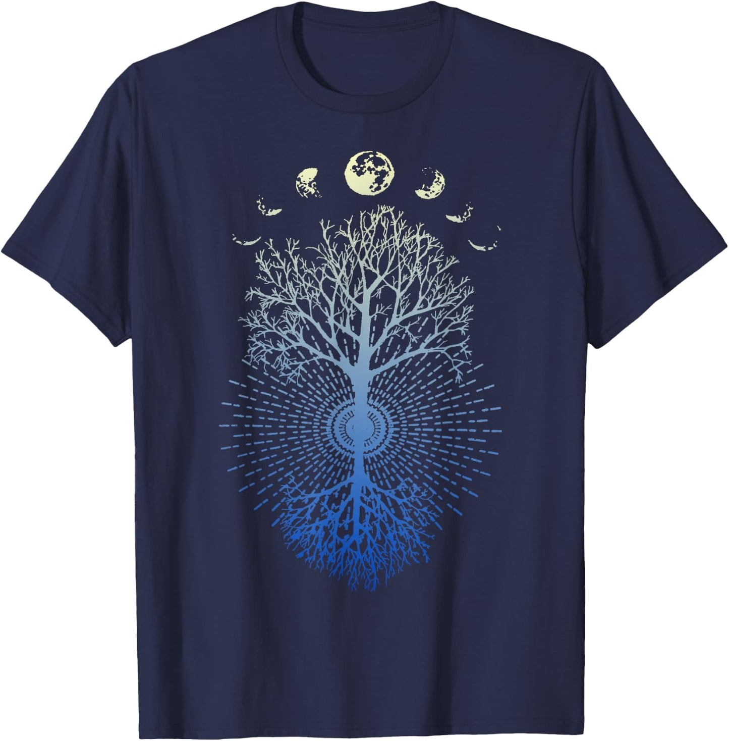 Phases of The Moon Tree of Life Shirt Gift , Women T-Shirt - T-Shirt | Navy