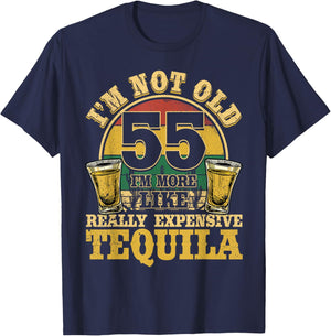 55 Years Old Tequila Mexican 55th Birthday Tequila Drinker T-Shirt - T-Shirt | Navy