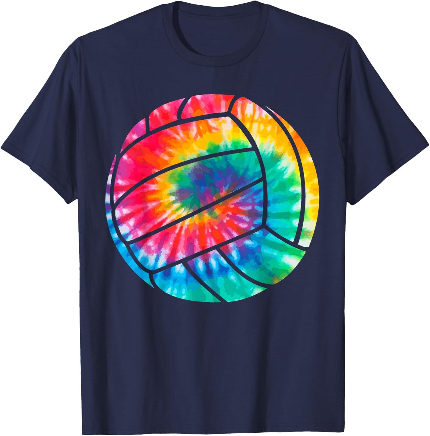 Volleyball Tie Dye Beach Volleyball Player Gift T-Shirt - T-Shirt | Navy