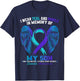 I Wear Teal and Purple For My Son Suicide Awareness Shirt T-Shirt - T-Shirt | Navy