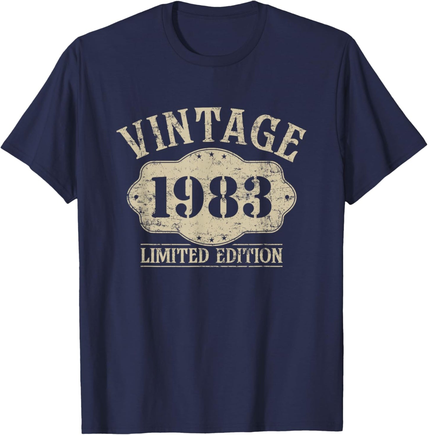 43th Birthday Born 1983 Limited Edition Vintage 1983 T-Shirt - T-Shirt | Navy