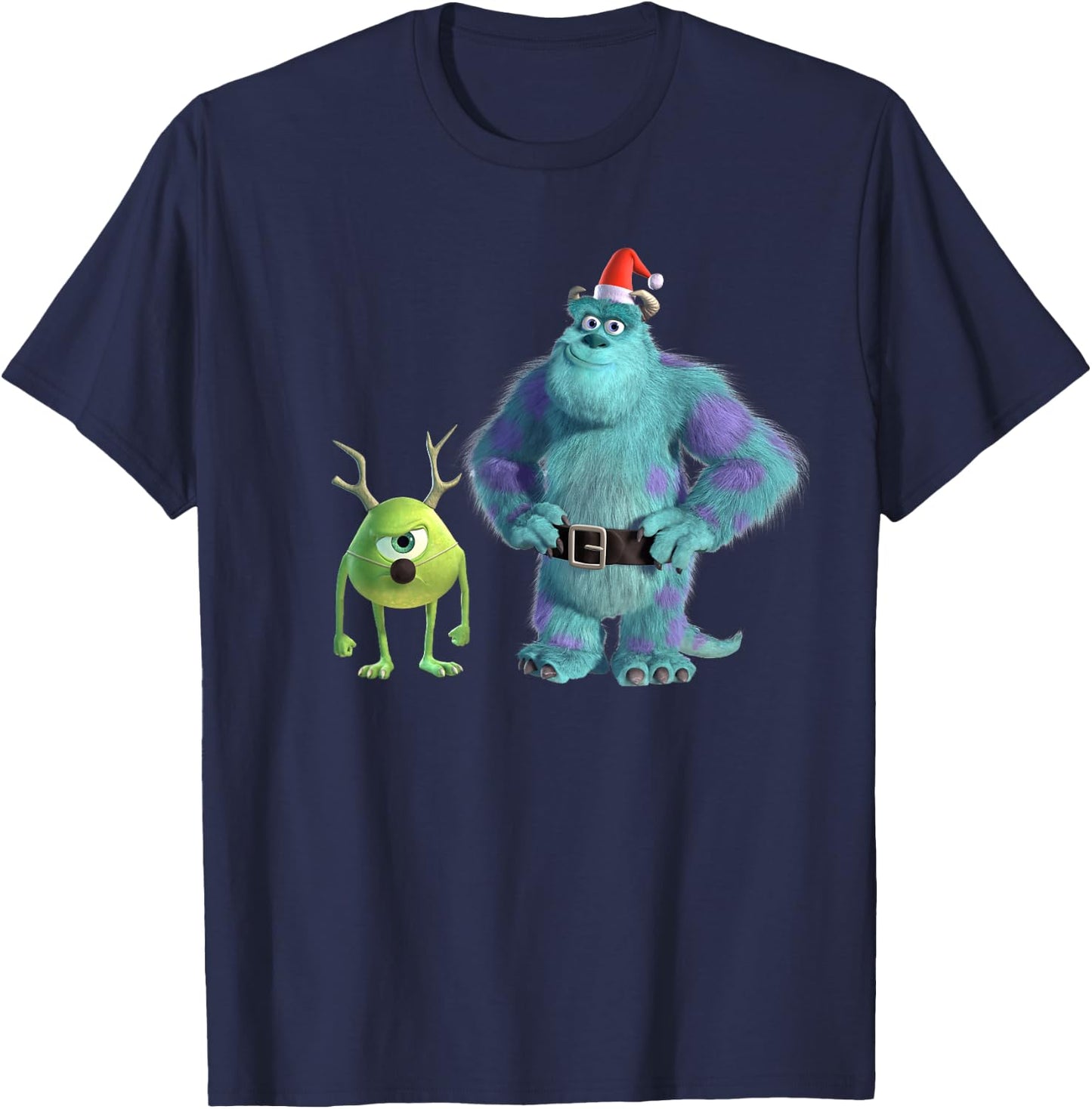 Disney PIXAR Monsters, Inc. Mike and Sulley Holiday T-Shirt - T-Shirt | Navy