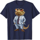 Men Woman Bearded Dragon In Suit Bearded Dragon T-Shirt - T-Shirt | Navy