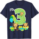 Birthday Monkey 3rd Birthday Party Three Yrs Old Kid Toddler T-Shirt - T-Shirt | Navy