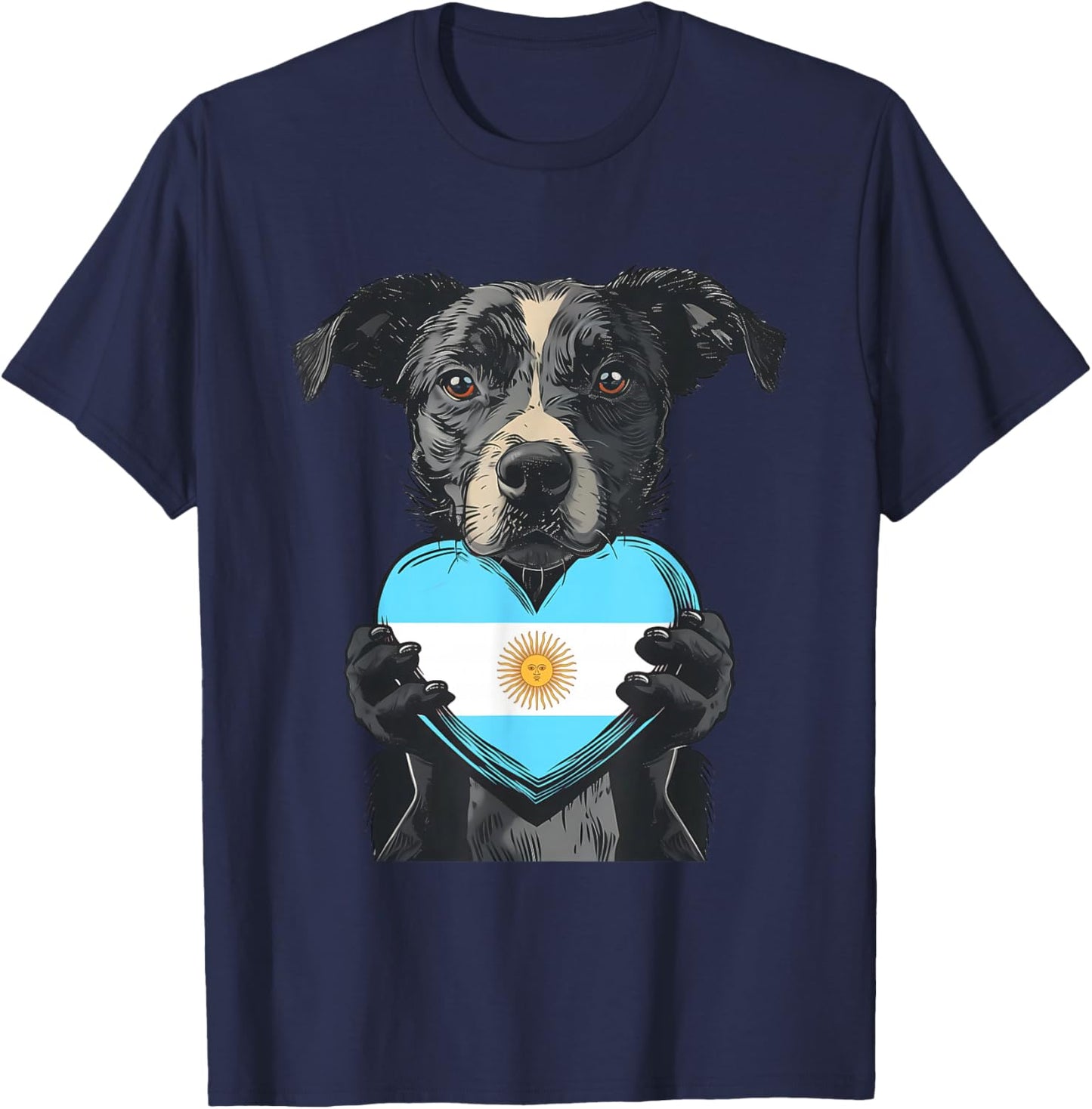 Argentina Heart Dog Argentinian Roots Argentinian Pride T-Shirt - T-Shirt | Navy