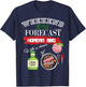 Weekend Forecast Korean BBQ & Soju Korea Drinking & Food T-Shirt - T-Shirt | Navy