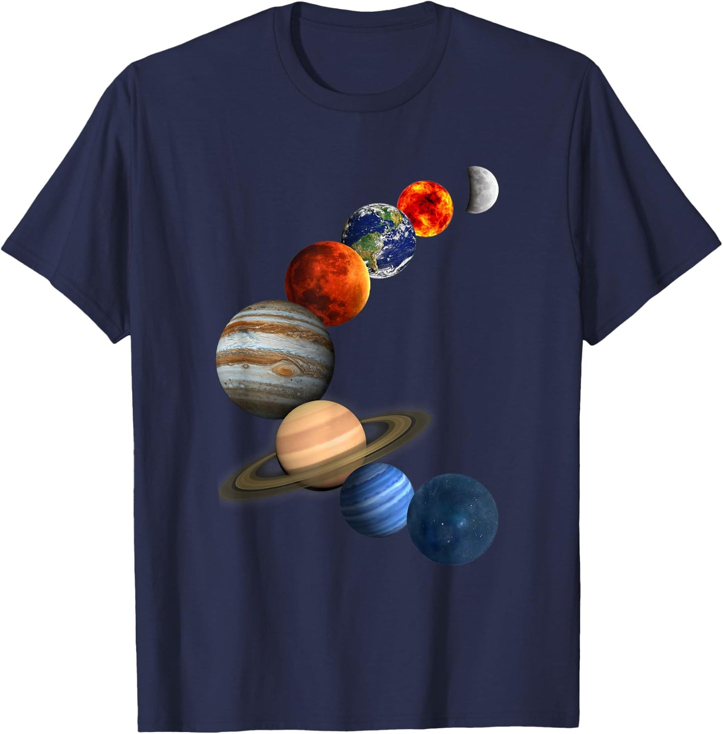 Solar System T Shirt The Planets in Our Galaxy T-Shirt - T-Shirt | Navy