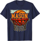 Nom personnalisé Mason Basketball T-Shirt - T-Shirt | Navy