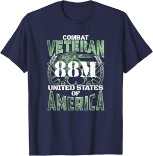 88M MOS United States Combat Veteran T-Shirt - T-Shirt | Navy