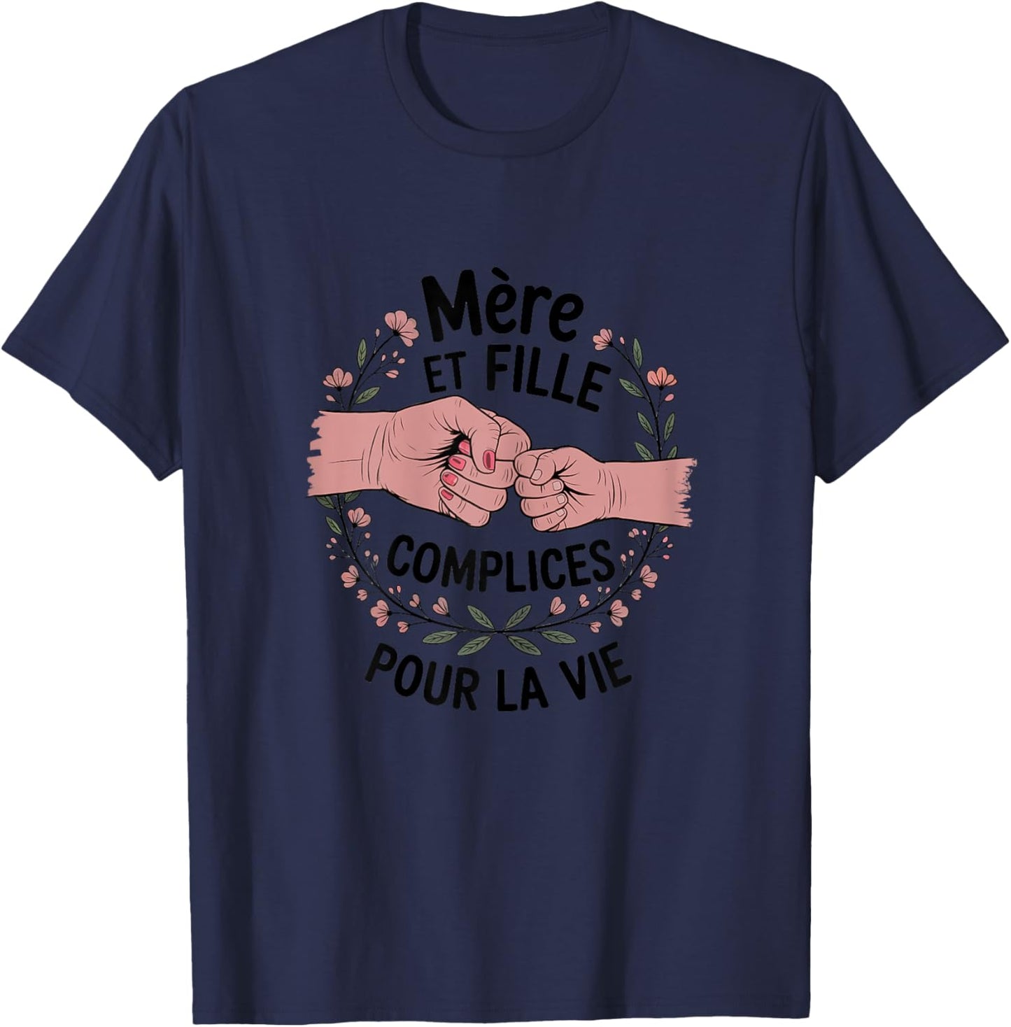 Mother And Daughter Accomplices For Life Gift Mother's Day , Black, S T-Shirt - T-Shirt | Navy