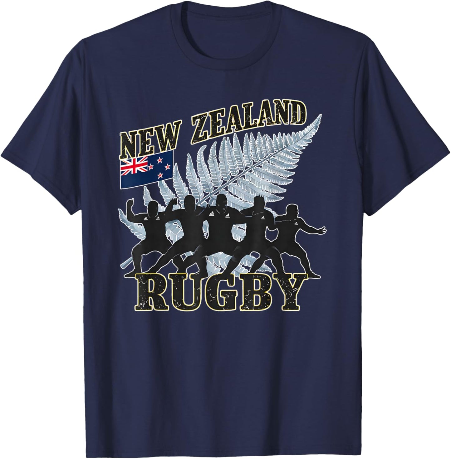 New Zealand Rugby Fan shirt All black Haka Maori dance T-Shirt - T-Shirt | Navy