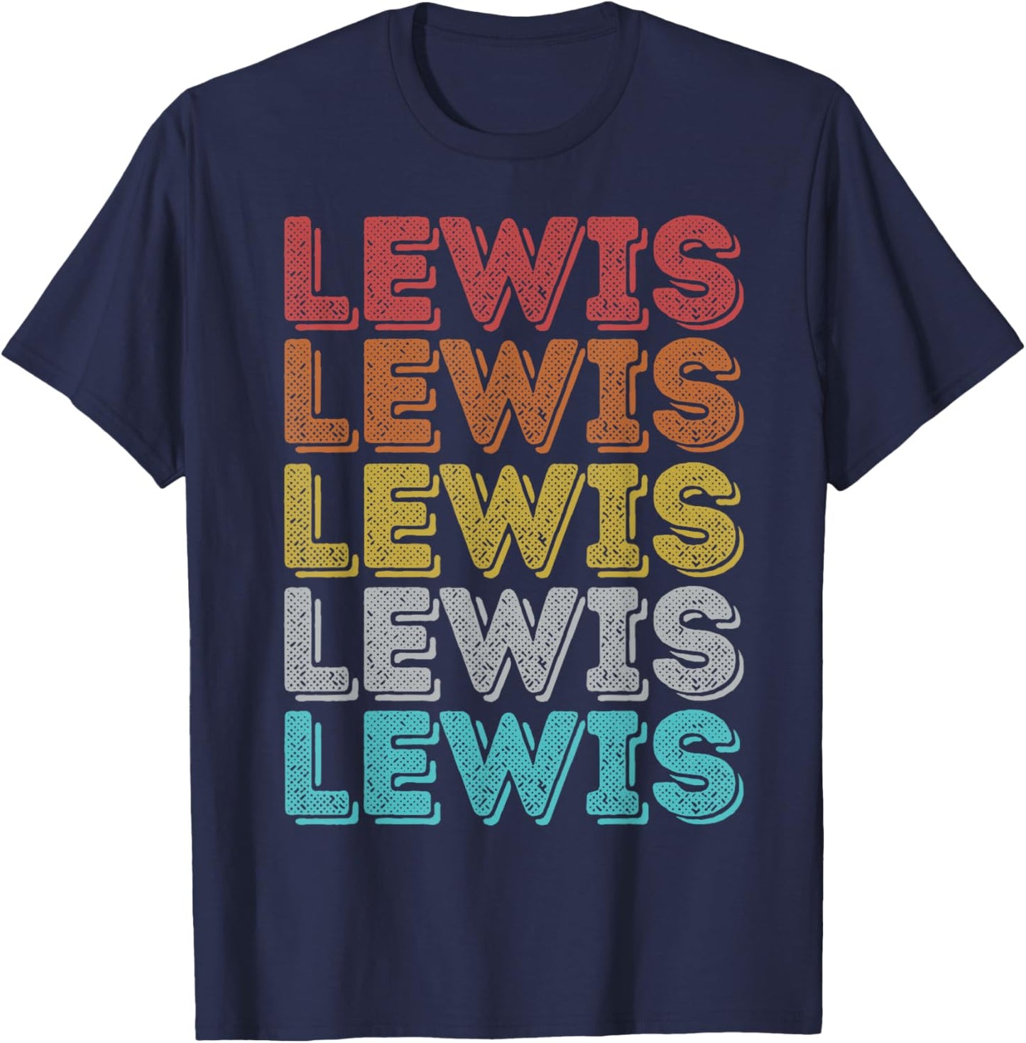 Vintage Retro Lewis T-Shirt - T-Shirt | Navy