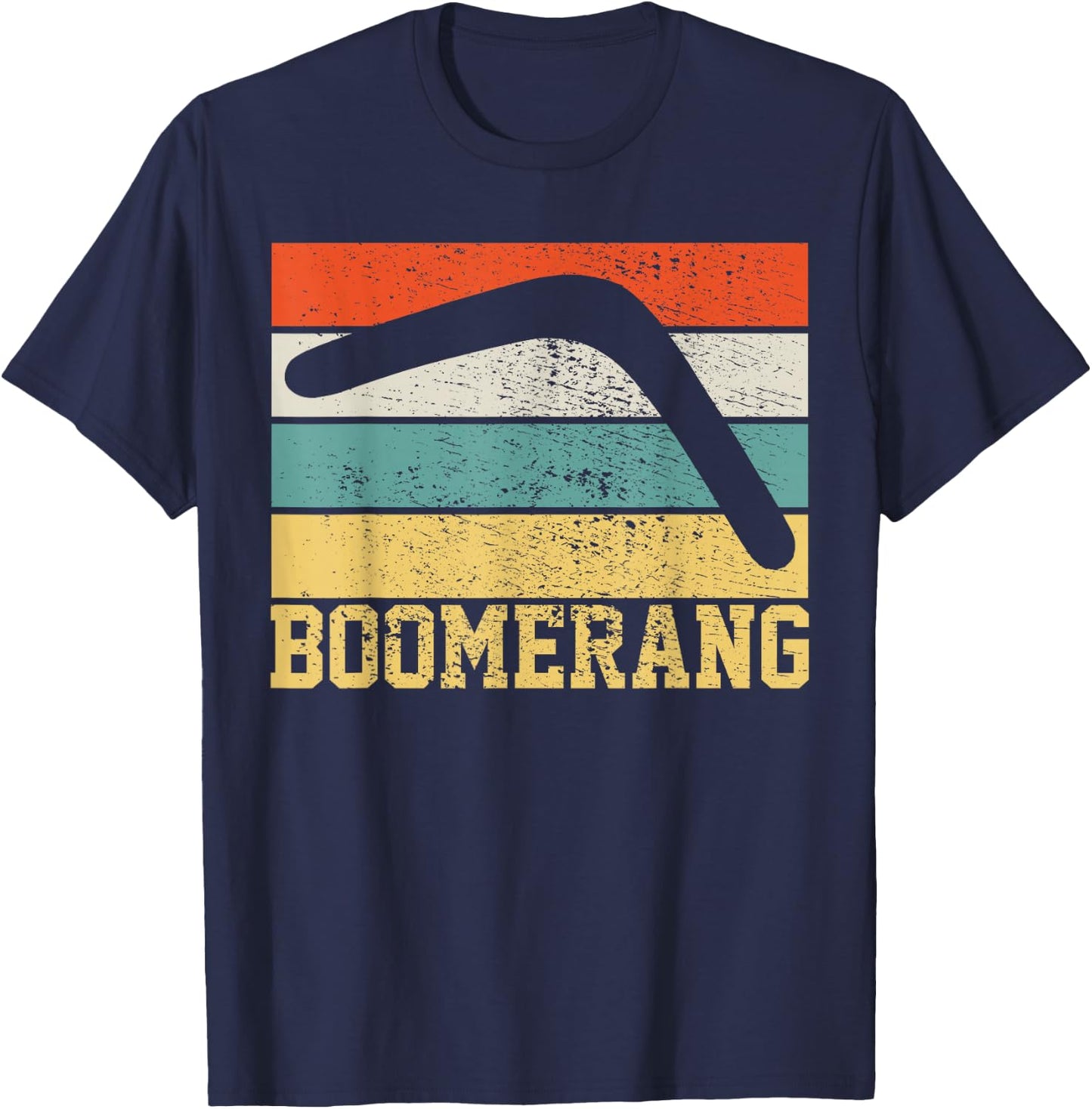 Boomerang Vintage Retro T-Shirt - T-Shirt | Navy