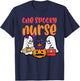 Ghosts One Spooky Nurse Halloween Nurse Fall Scrub RN Women T-Shirt - T-Shirt | Navy