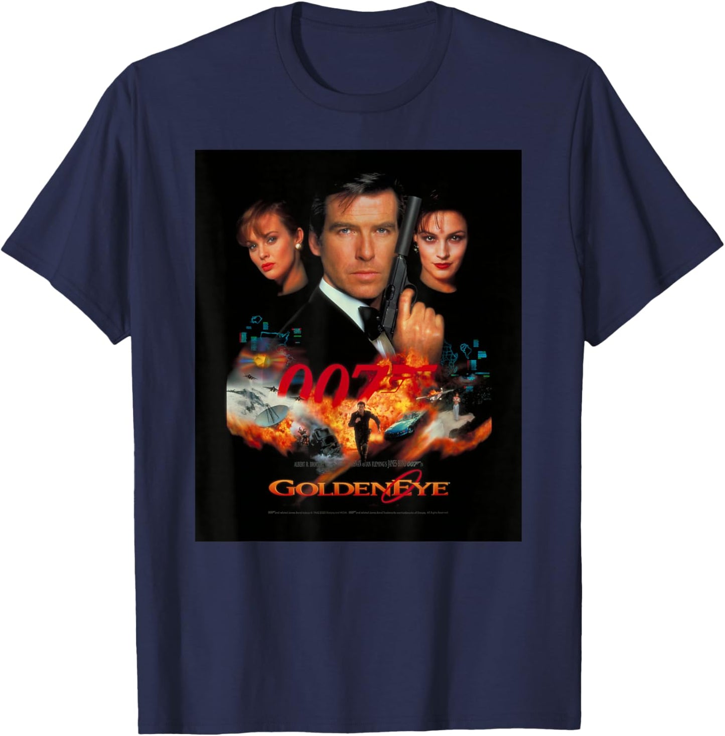 Official James Bond 007 GoldenEye T-Shirt - T-Shirt | Navy